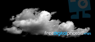 White Cloud On The Black Background Stock Photo