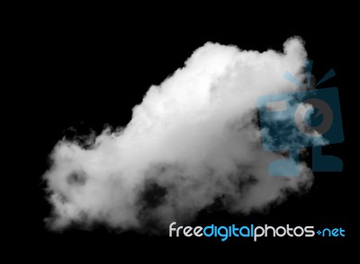 White Cloud On The Black Background Stock Photo