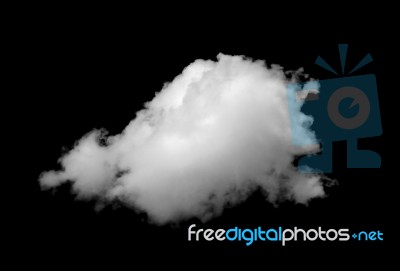 White Cloud On The Black Background Stock Photo