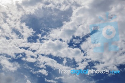 White Clouds With Beauty Of Nature Stock Photo