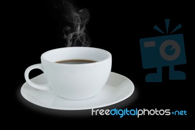 White Coffee Cup Stock Photo