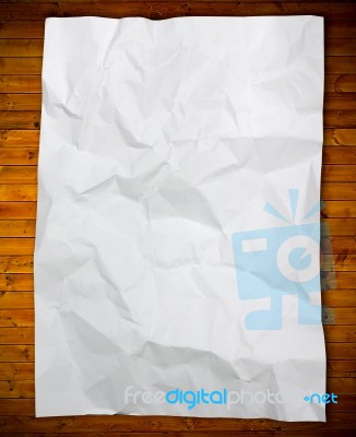 White Crumpled Paper  Stock Photo