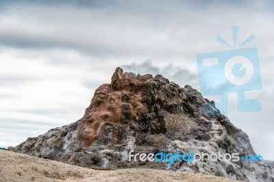 White Dome Geyser Stock Photo