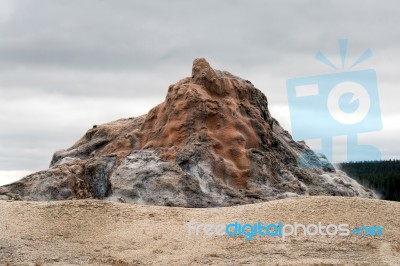 White Dome Geyser Stock Photo