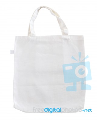 White Fabric Bag Stock Photo