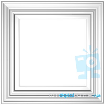 White Frame Stock Photo