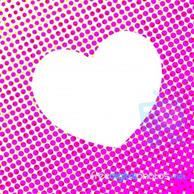 White Heart On Pink Spot Abstract Stock Image