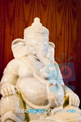 White Jade Ganesha Stock Photo