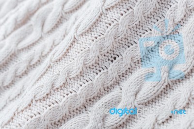 White Knit Fabric Stock Photo