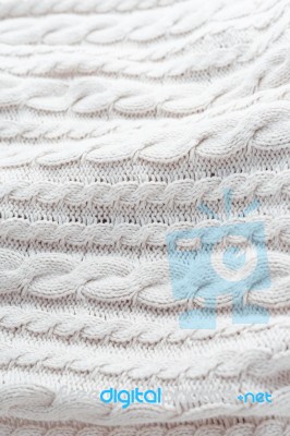 White Knit Fabric Stock Photo