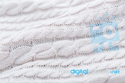 White Knit Soft Fabric Stock Photo