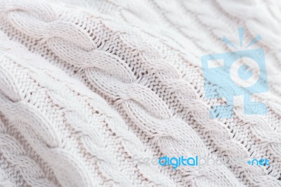 White Knit Soft Fabric Stock Photo