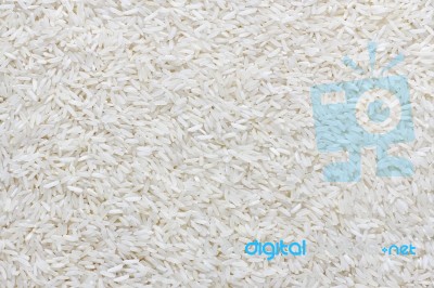 White Long Rice Stock Photo