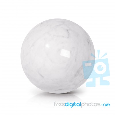 White Marble Globe 3d Illustration Stock Photo