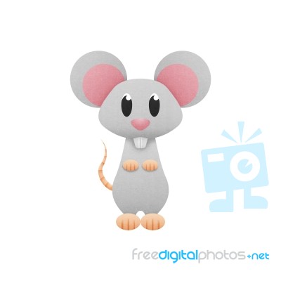 White Mouse, Rat Is Cute Cartoon Illustration Stock Image