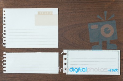 White Note Paper Stock Photo