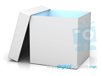 White Opened Box Stock Image