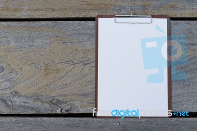 White Paper On Clipboard Stock Photo