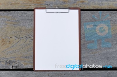 White Paper On Clipboard Stock Photo