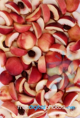 White Peaches Stock Photo