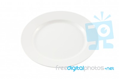 White Plastic Dish Stock Photo