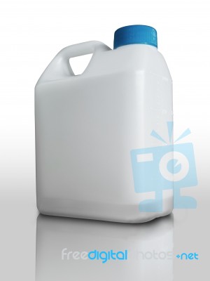 White Plastic Gallon Stock Photo