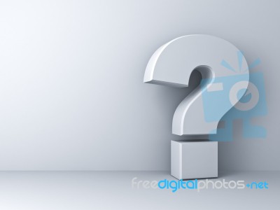 White Question Mark Concept Stock Image