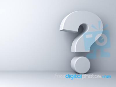 White Question Mark Concept Stock Image