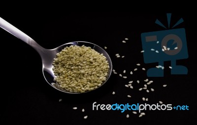 White Sesame Stock Photo