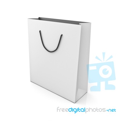 White Shopping Bag Stock Image