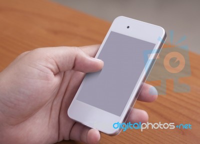 White Smart Phone Stock Photo