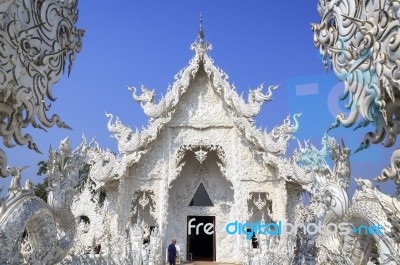 White Temple - Wat Rong Khun Stock Photo