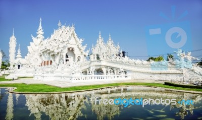 White Temple - Wat Rong Khun Stock Photo