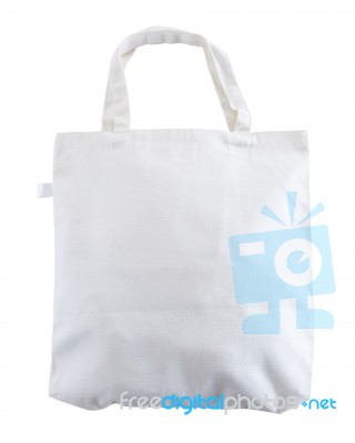 White Tote Bag Stock Photo