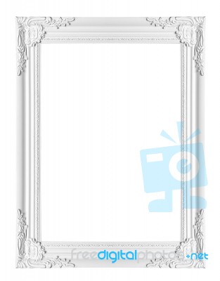 White Vintage Frame Stock Photo