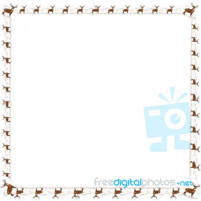 Whitetail Deer Border Stock Image