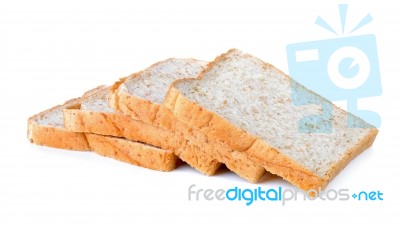 Whole Wheat Bread Isolated On The White Background Stock Photo