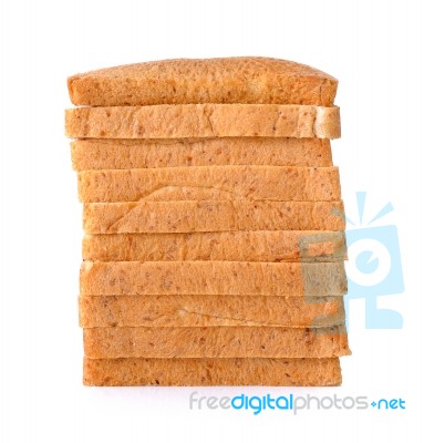 Whole Wheat Bread Isolated On The White Background Stock Photo