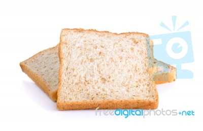 Whole Wheat Bread Isolated On The White Background Stock Photo