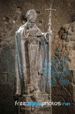 Wieliczka Salt Mine Near Krakow Stock Photo