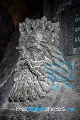 Wieliczka Salt Mine Near Krakow Stock Photo