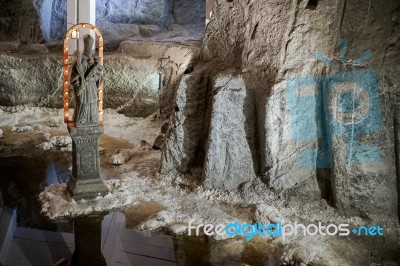 Wieliczka Salt Mine Near Krakow Stock Photo