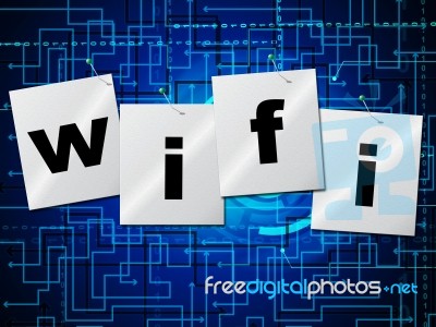 Wifi Connection Represents Web Access And Online Stock Image