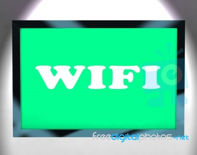 Wifi Internet Screen Shows Hotspot Wi-fi Or Connection Stock Image