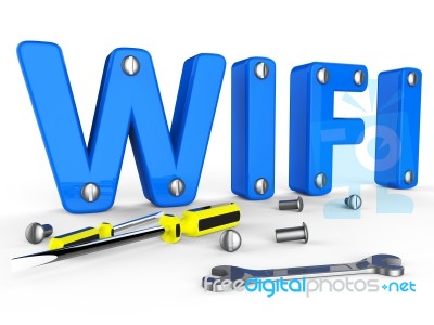 Wifi Tools Represents World Wide Web And Access Stock Image