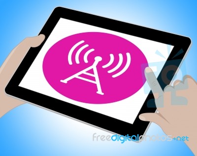 Wifi Webpage Shows Wireless Internet 3d Illustration Stock Image