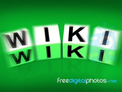 Wiki Blocks Displays Wikipedia And Internet Faqs Stock Image