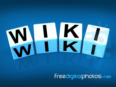 Wiki Blocks Represent Wikipedia And Internet Faqs Stock Image