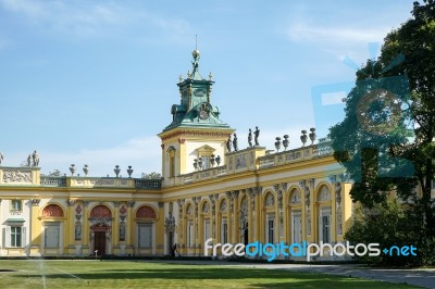 Wilanow Palace In Warsaw Poland Stock Photo