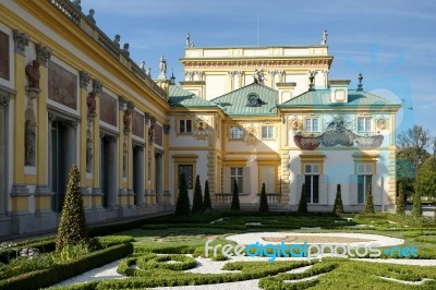 Wilanow Palace In Warsaw Poland Stock Photo